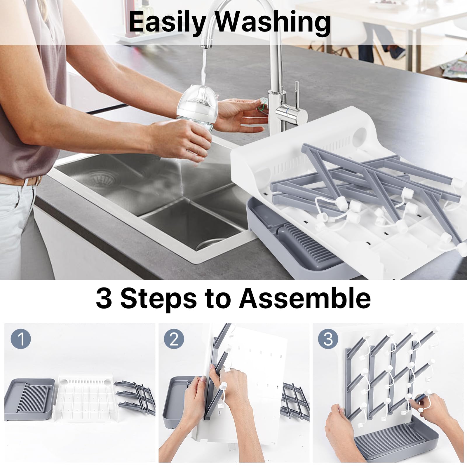 Nollapo Easy Assembly with three steps for quick setup