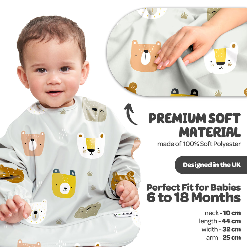 Nombear BLW-friendly bib suitable for painting and art activities