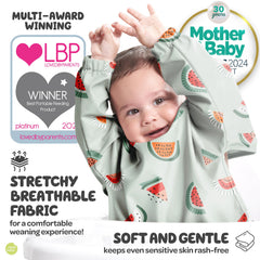 Nombear long sleeve baby bib painting keeps clothes clean during art time.
