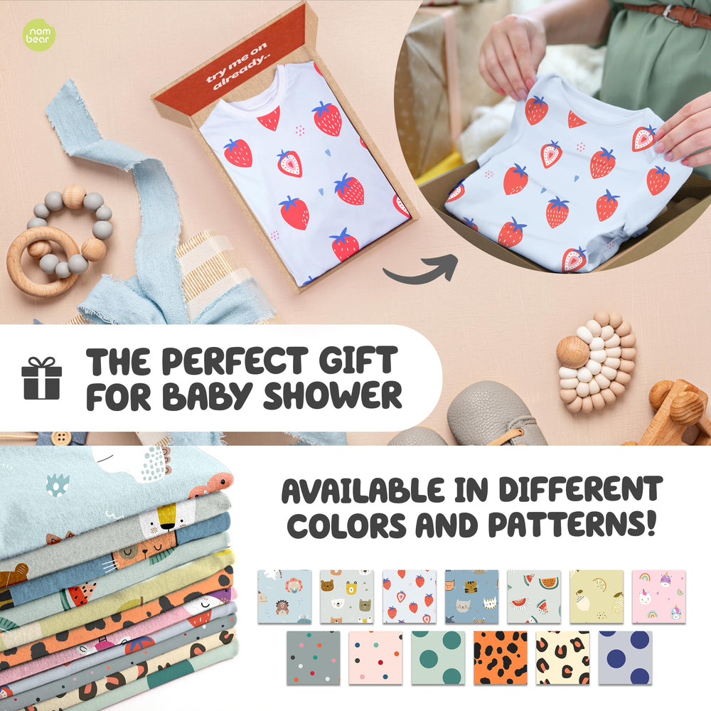 Nombear smock bib painting activity shows art-friendly waterproof protection.