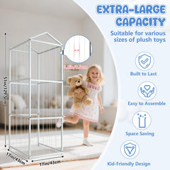 NomNest stuffed animal storage metal-frame offers durable, kid-friendly organization.