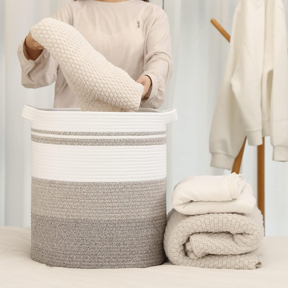 Nonazippy laundry hamper neutral-tone complements multiple interior styles.
