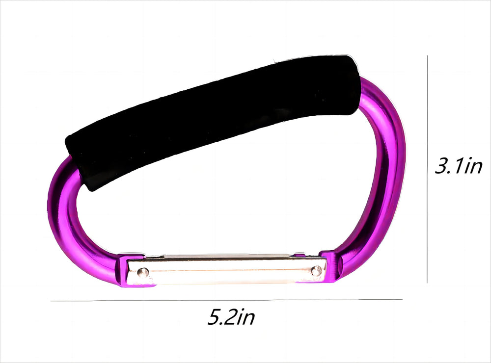 Noneea foam-handle detail highlights non-slip grip and stroller protection.