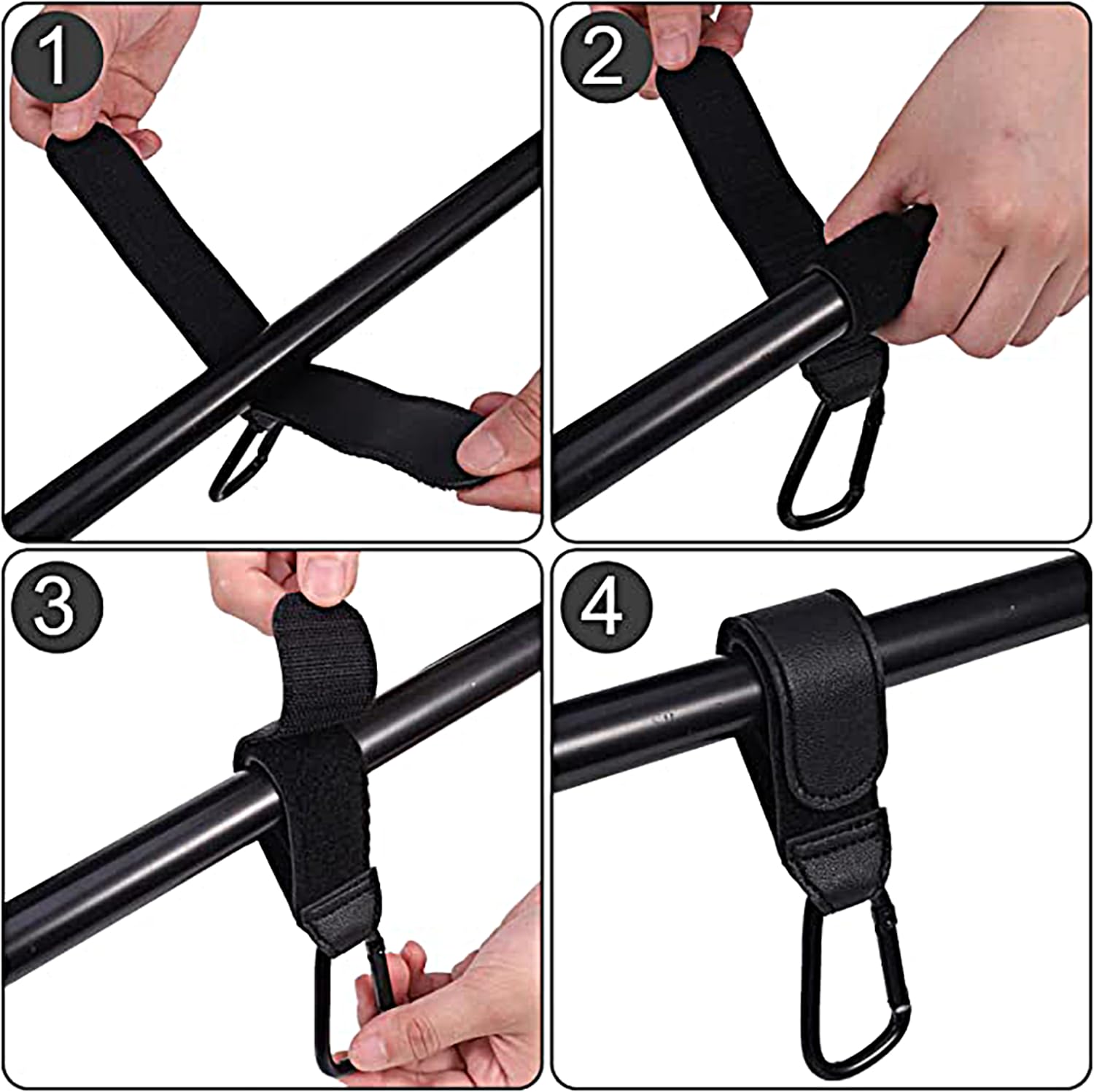 Noneea travel-ready organizer concept showing hands-free use.
