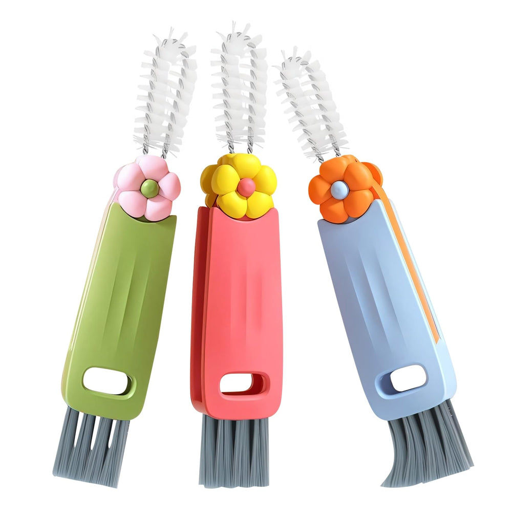 NONENDU 3 in 1 cup lid cleaning brush targets lid crevices for a cleaner cup