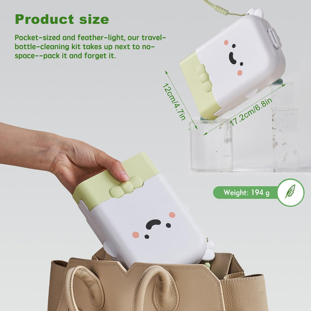 NONENDU soap dispenser integrated into kit for convenient dishwashing