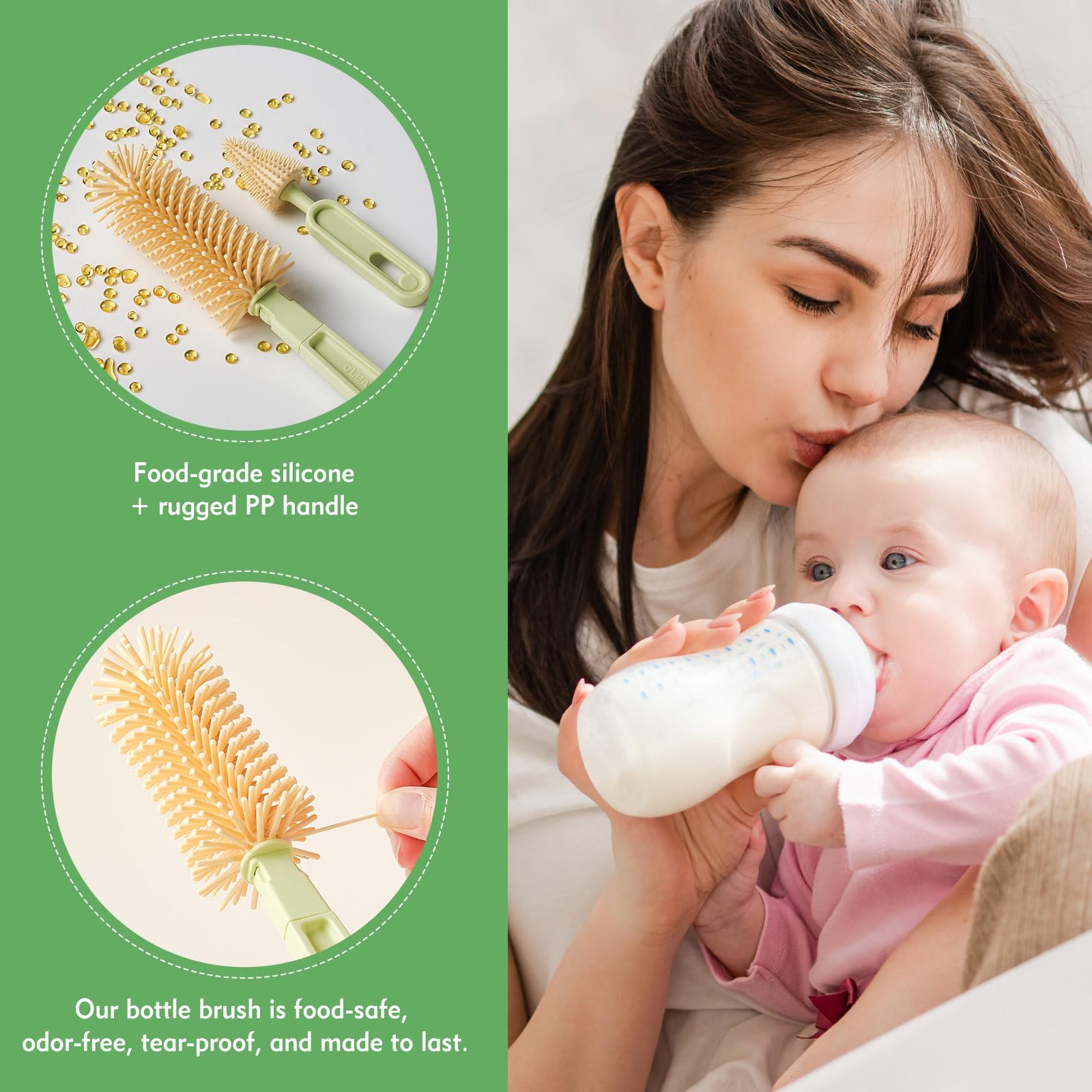 NONENDU straw cleaner brush cleaning a straw effectively