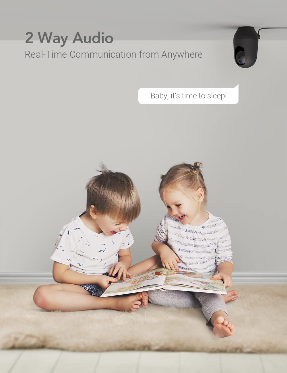 nooie 2k baby monitor cloud storage option backs up footage securely