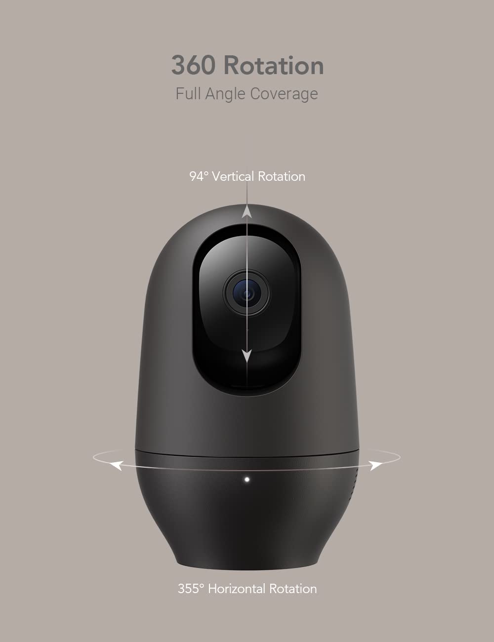 nooie 2k baby monitor night vision shows clear view up to 32 feet in darkness