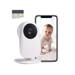Nooie 2K baby monitor night vision for clear dim-room viewing