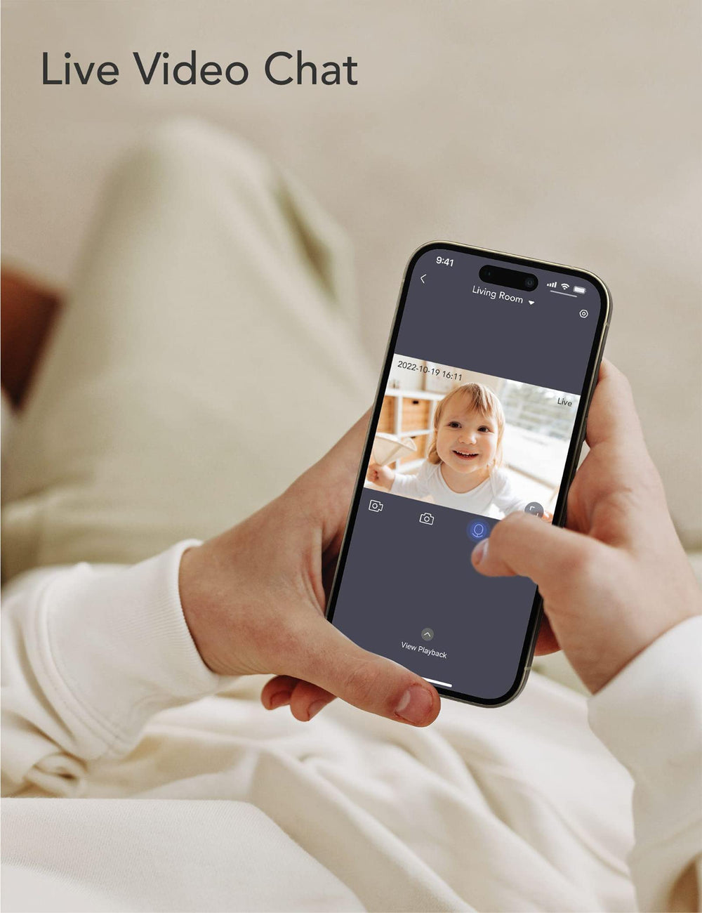 Nooie Baby Monitor app access for remote viewing on mobile