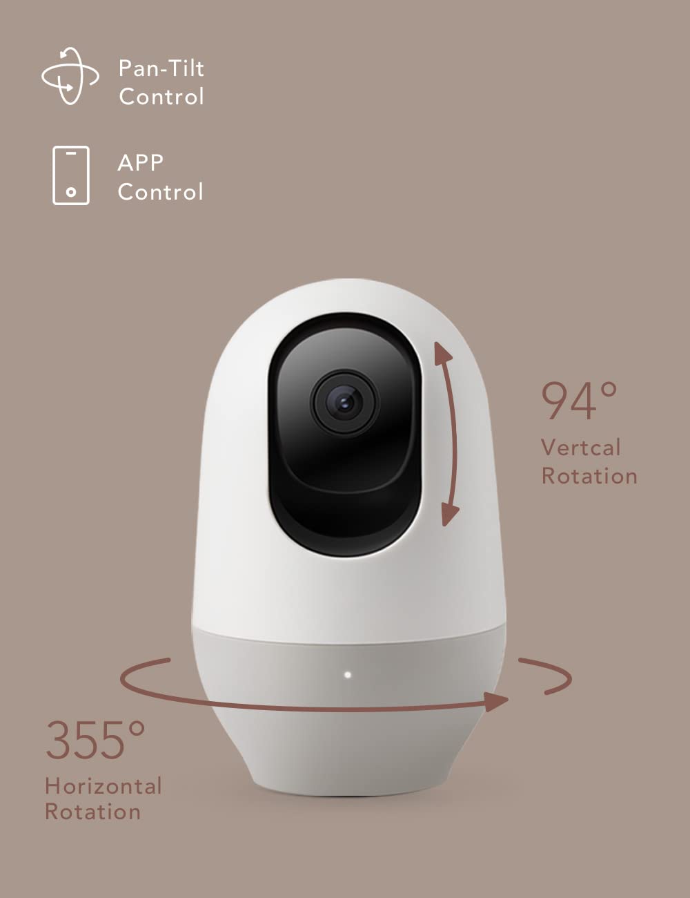 Nooie baby monitor discreet status light keeps baby sleep undisturbed.