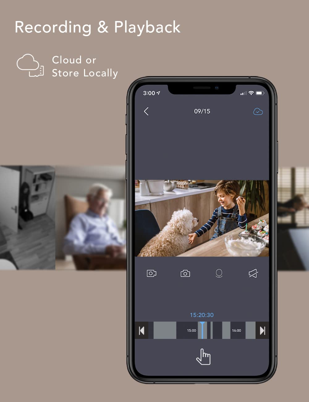 Nooie baby monitor secure storage with SD card or cloud options protects footage