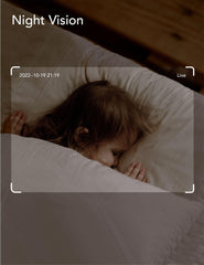 Nooie Baby Monitor storage options with SD and cloud storage visuals