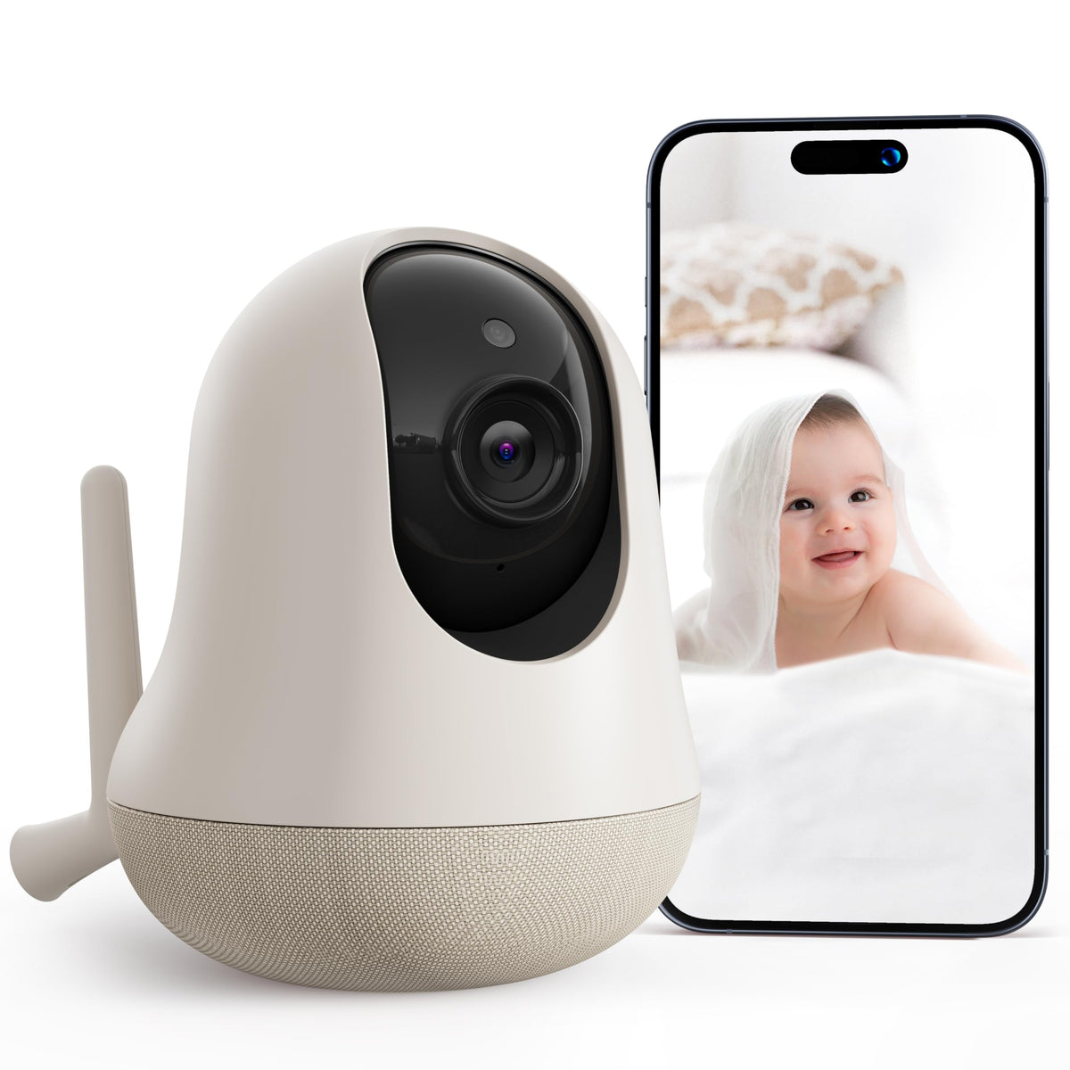 nooie Upgrade 5G baby monitor setup view showing fast setup and stable streaming