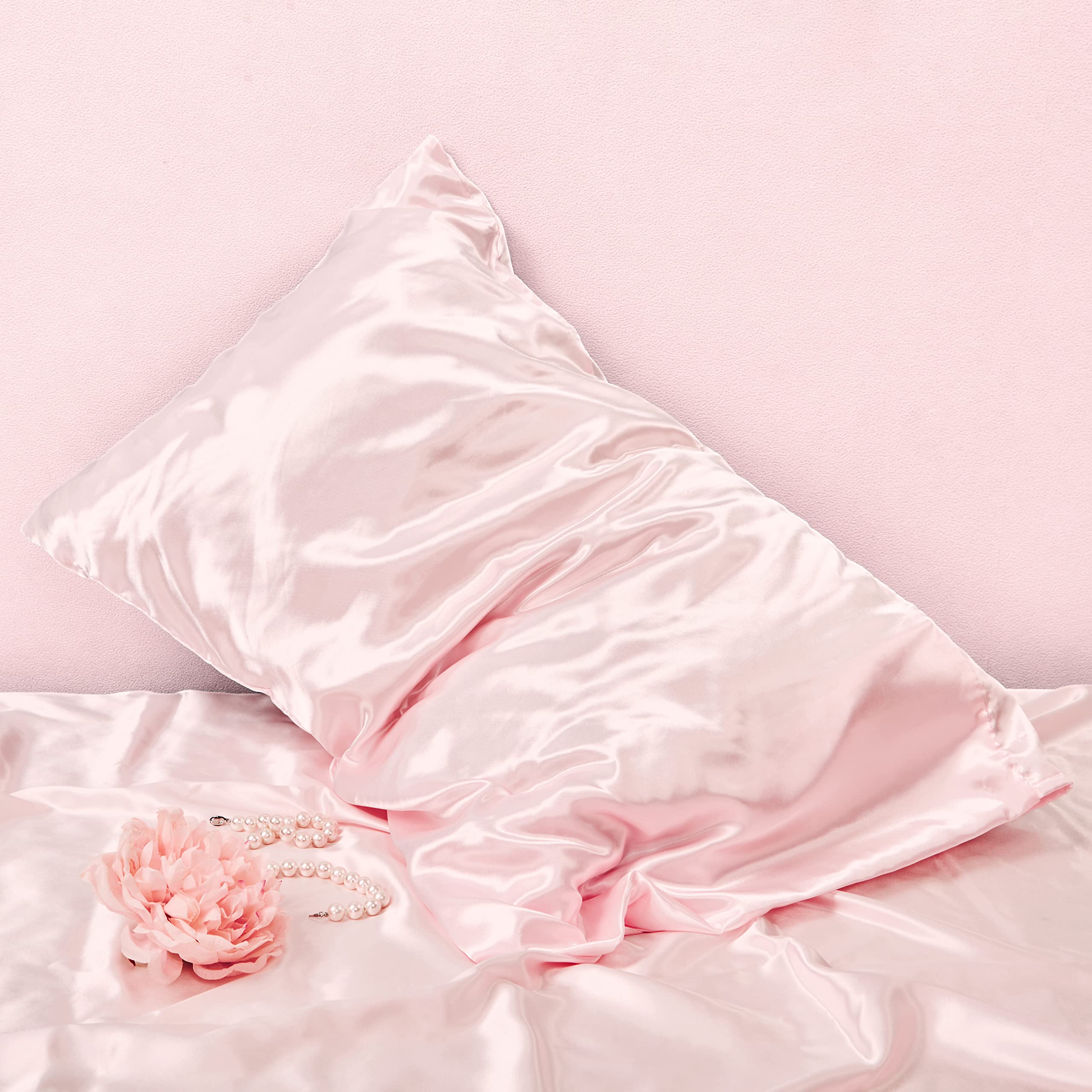 NookZuzu jade toddler pillowcase 14x20 closeup shows soft satin sheen