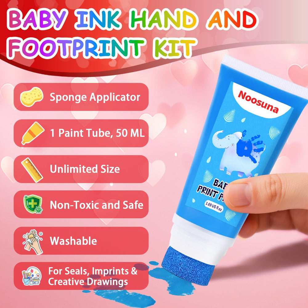 Noosuna footprint ink formula is non-toxic and washable for worry-free stamping