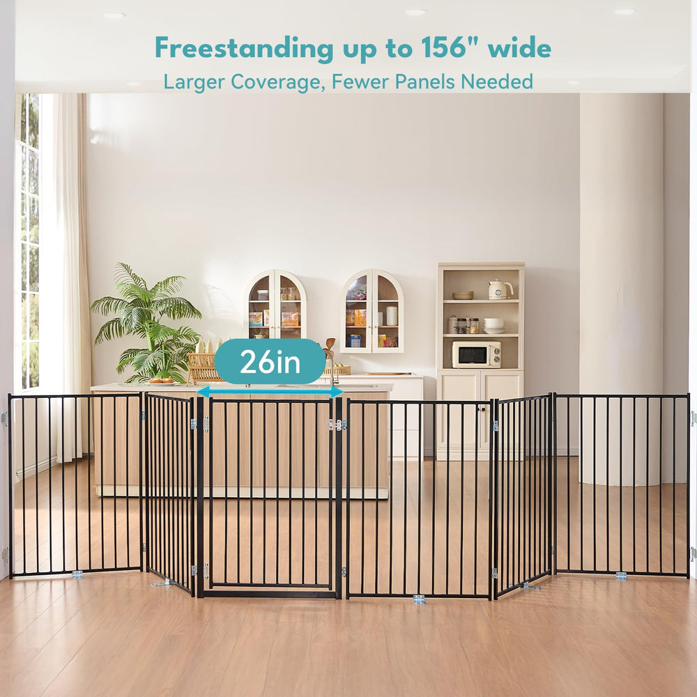 No Pawblems foldable gate with 360-degree hinges for flexible layouts.
