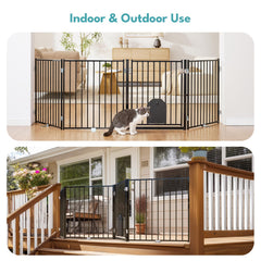 No Pawblems gate small pet door provides convenient access for cats and dogs.