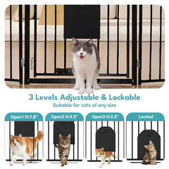 No Pawblems gate in unfolded setup demonstrates wide, adjustable barrier for stairs and hallways.
