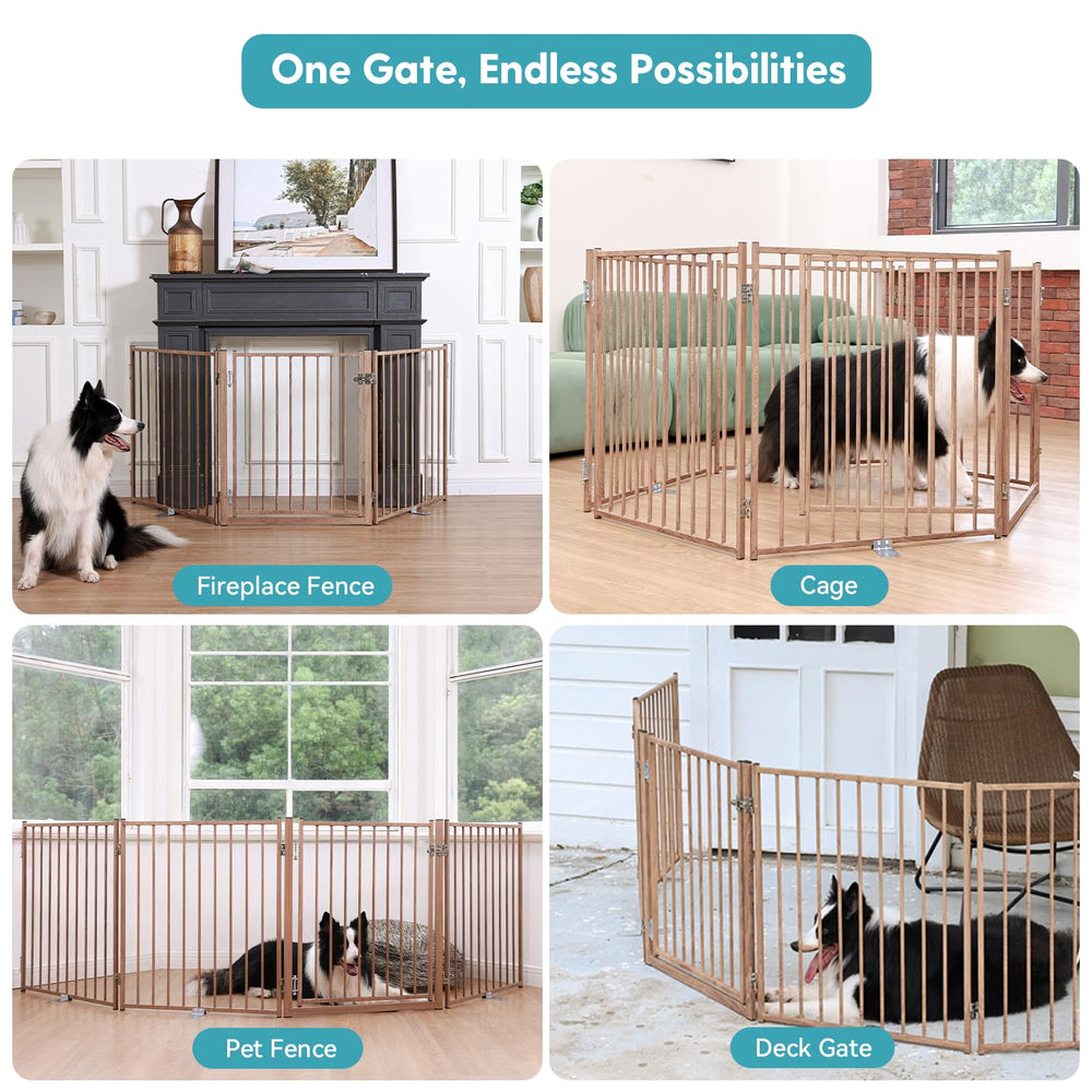 No Pawblems freestanding gate with hardware offers secure wall-mount option
