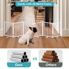 No Pawblems wide adjustable width setup supports up to 72 inches for broad doorways and halls.