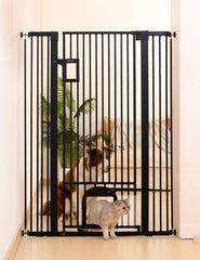 No Pawblems 55in extra tall gate front view for secure doorway protection