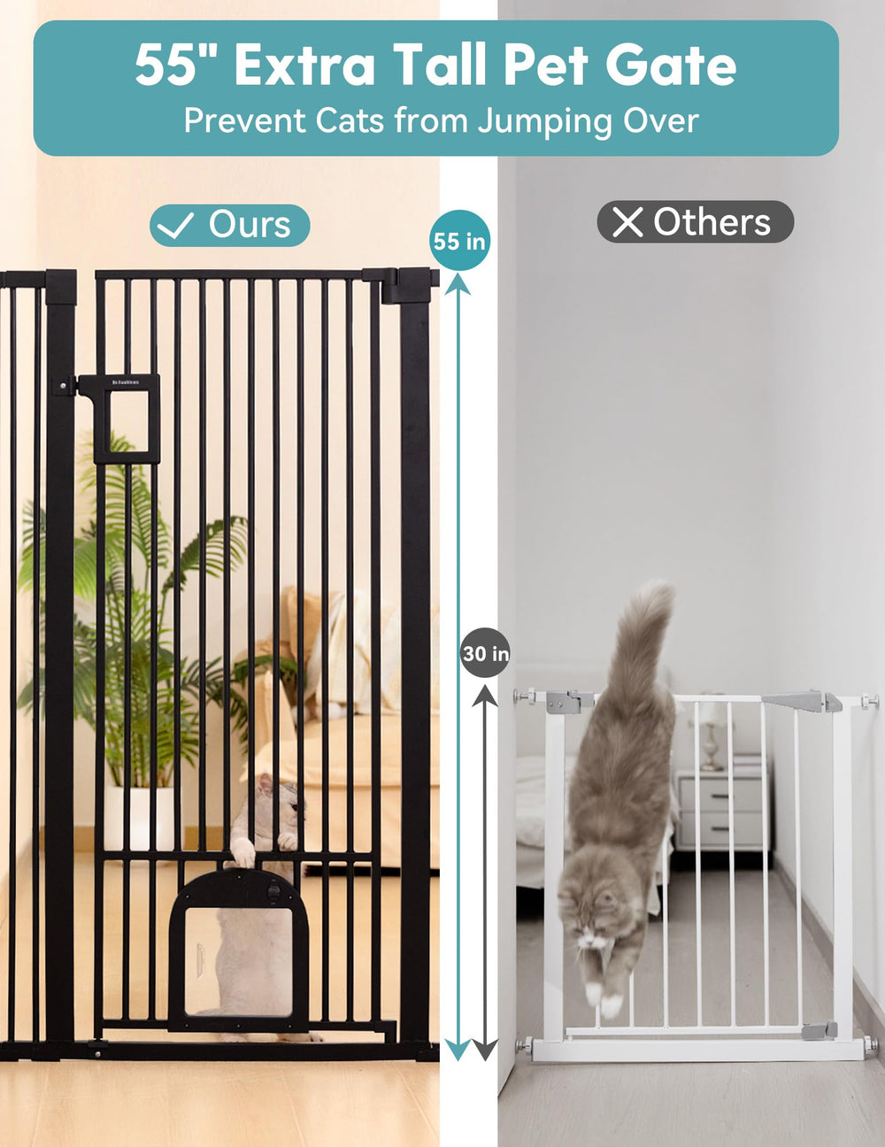No Pawblems adjustable cat-door image shows versatile pet access control