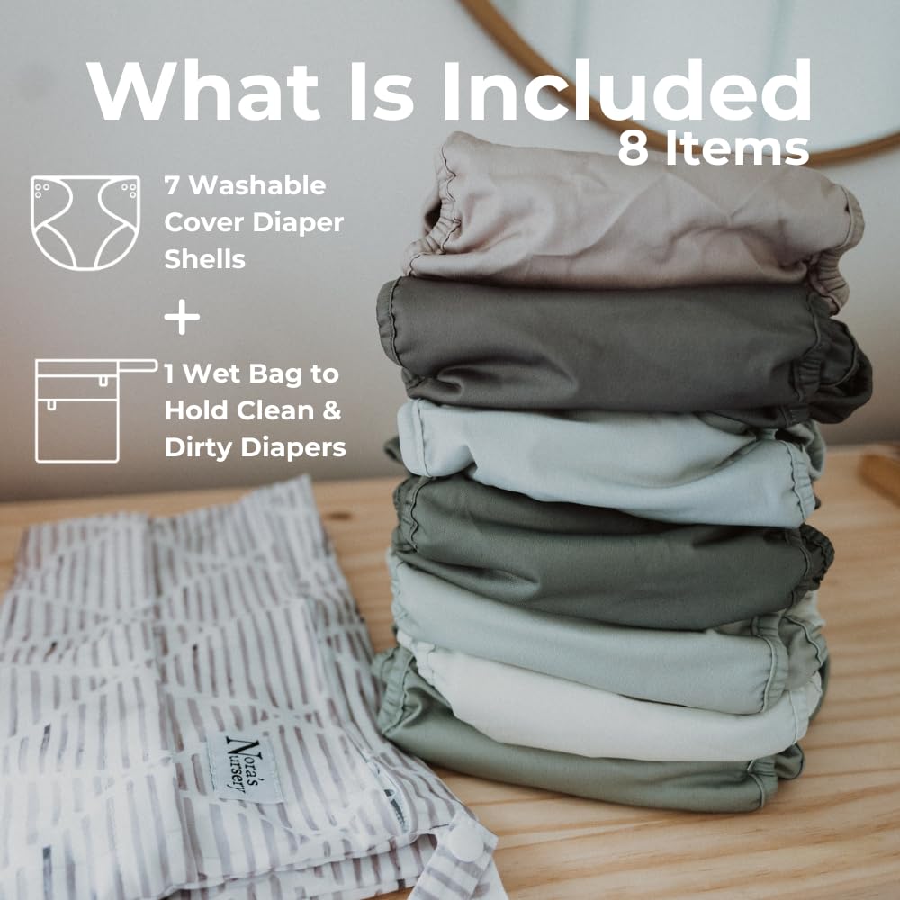Nora's Nursery leakproof exterior and double leg gussets protect clothes from leaks.