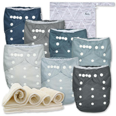 Nora's Nursery cloth diaper cover image shows a waterproof shell for all day protection.