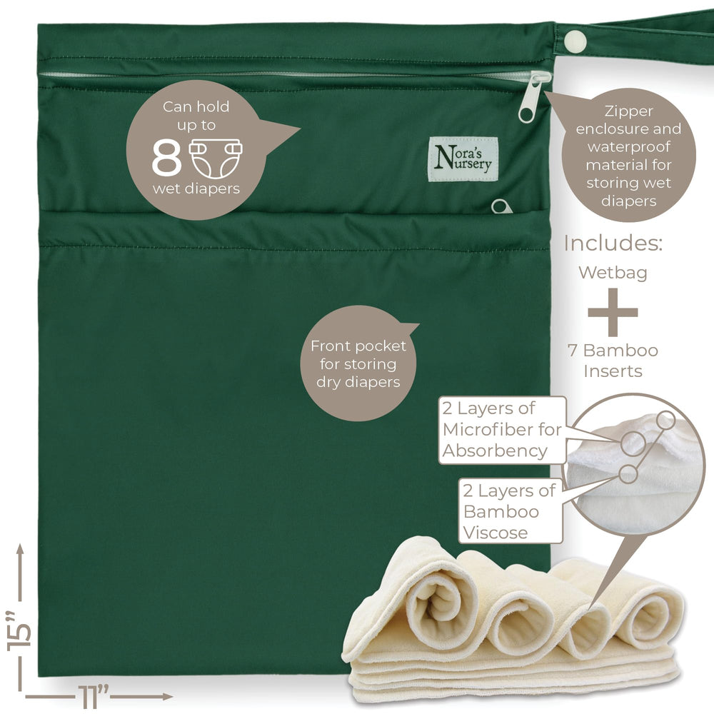 Nora's Nursery Dahlia machine-washable design simplifies busy parent laundry.
