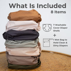Nora's Nursery diaper cover waterproof exterior keeps clothes dry