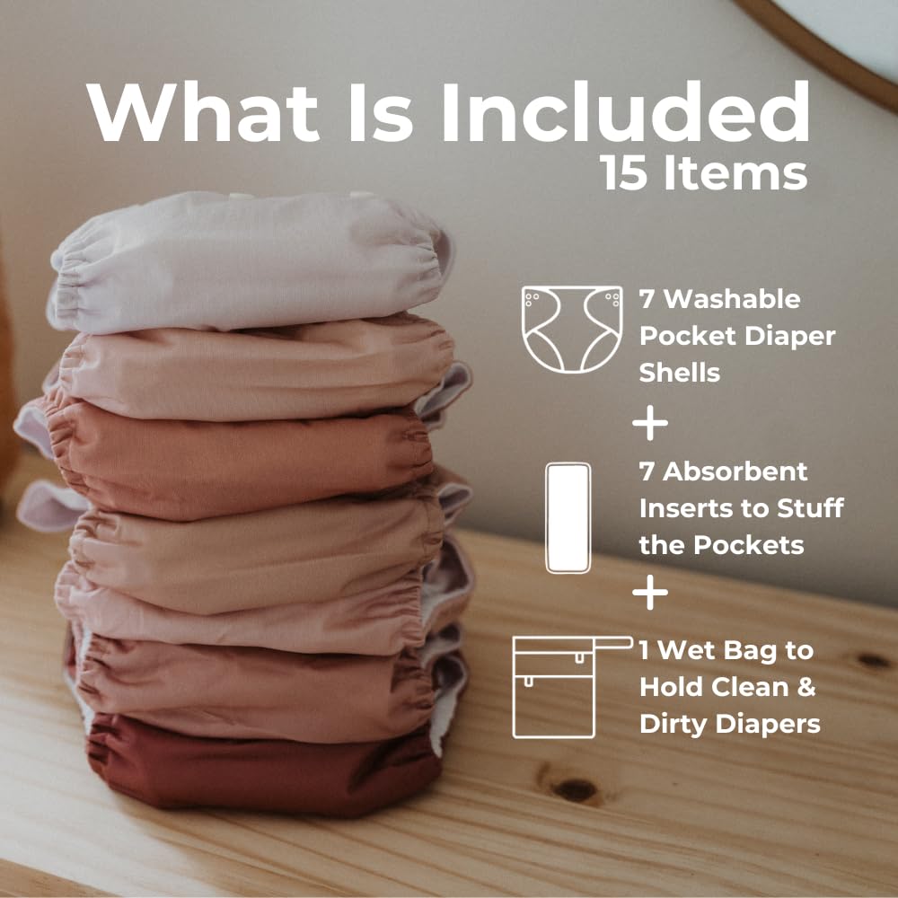 Nora's Nursery 7 inserts with microfleece close-up for soft, quick-drying absorbency