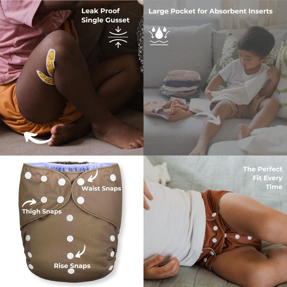 Nora's Nursery toddler inserts add extra absorbency for daytime and overnight use.