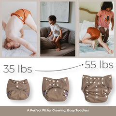 Nora's Nursery wet bag with dual pockets stores wet and dry items securely.