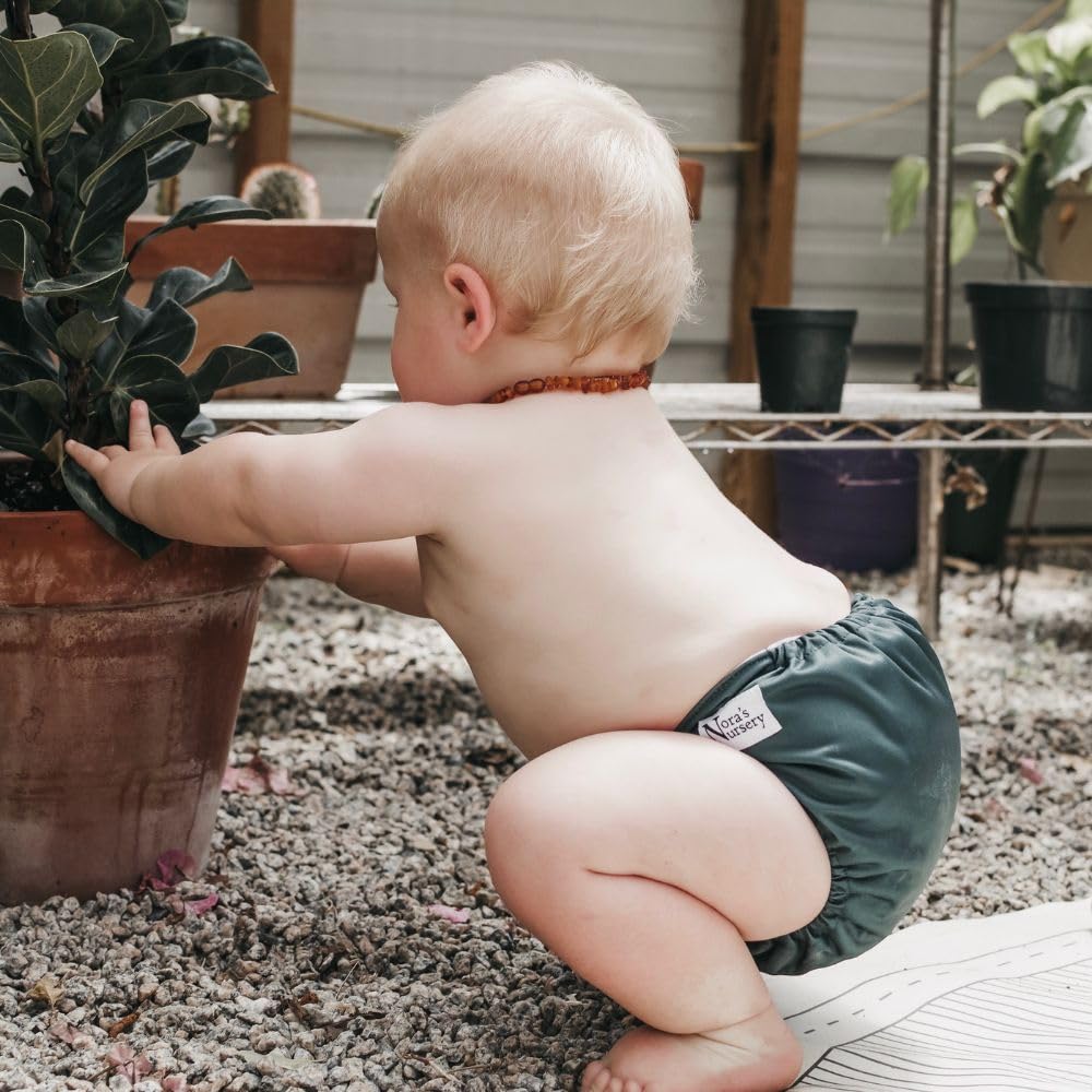 Nora's Nursery machine-washable diaper set simplifies laundry.