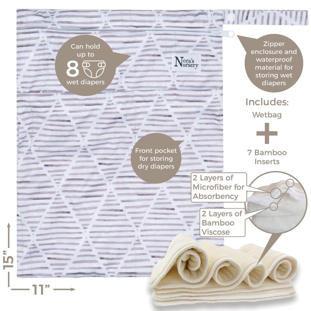 Nora's Nursery machine-washable diapers—easy cleanup for busy households
