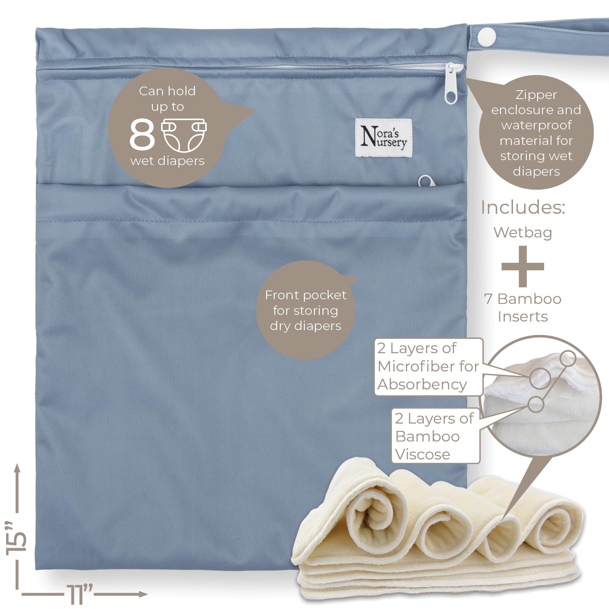 Nora's Nursery microfleece liner feels soft on baby's skin.