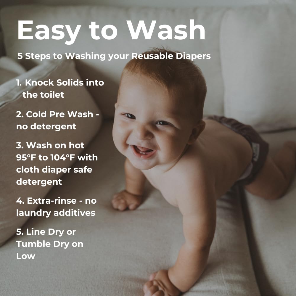 Nora's Nursery newborn diaper demonstrates umbilical cord snap-down for early weeks comfort.