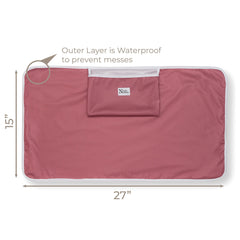 Nora's Nursery rose changing pad folded compact travel companion