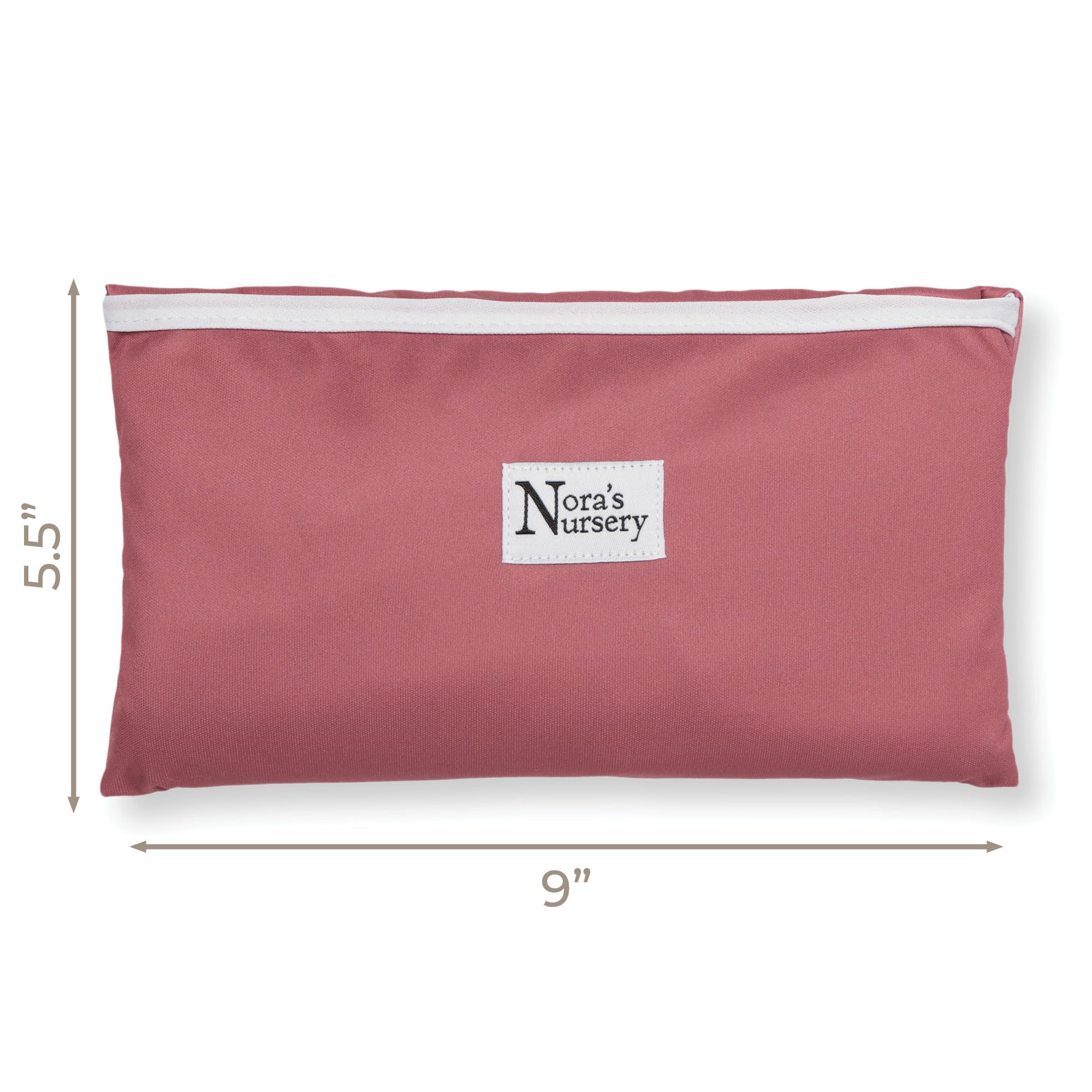 Nora's Nursery changing pad rose waterproof surface for quick cleanup