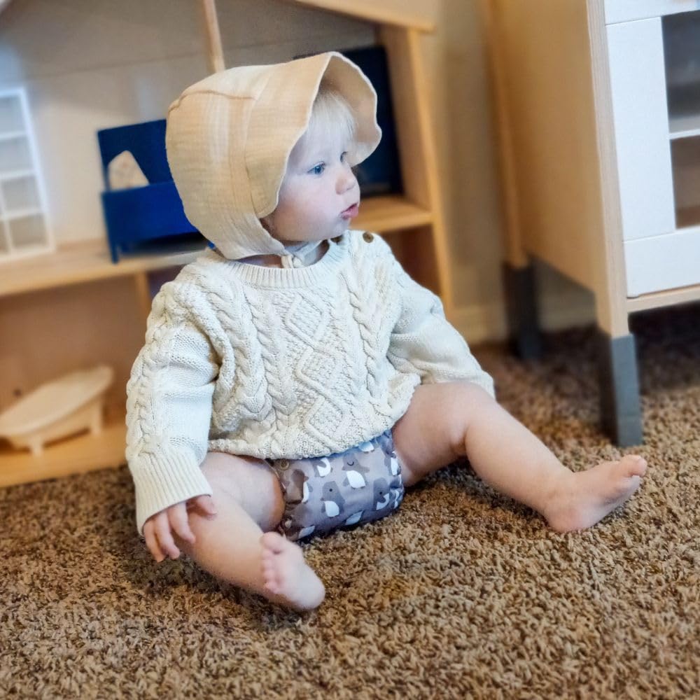Nora's Nursery fabric dries quickly for easy laundry days.