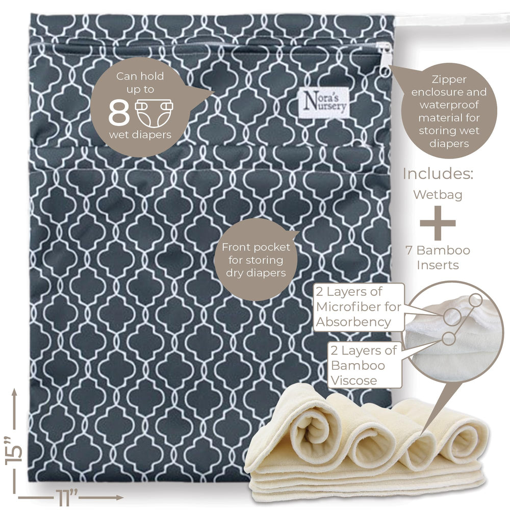 Nora's Nursery four-layer viscose outer with microfiber insert delivers strong absorbency.
