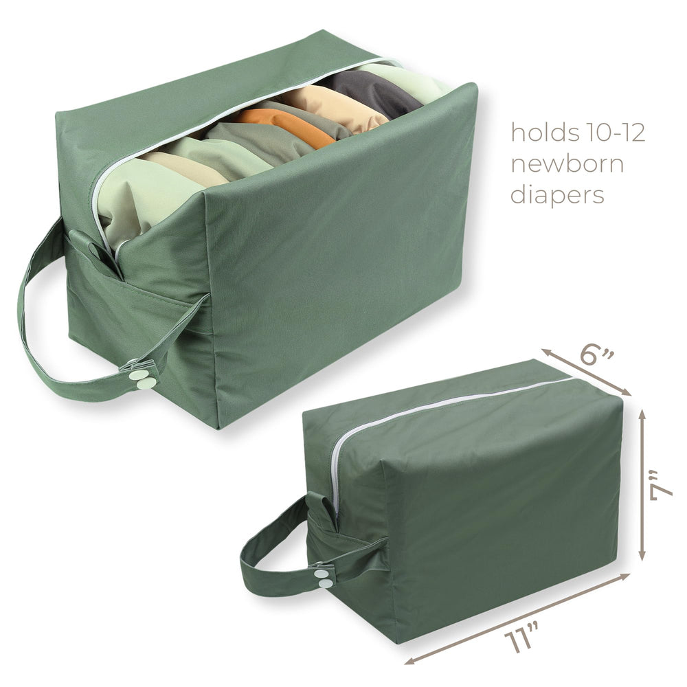 Nora's Nursery waterproof outer layer provides leak protection with all-in-one convenience.