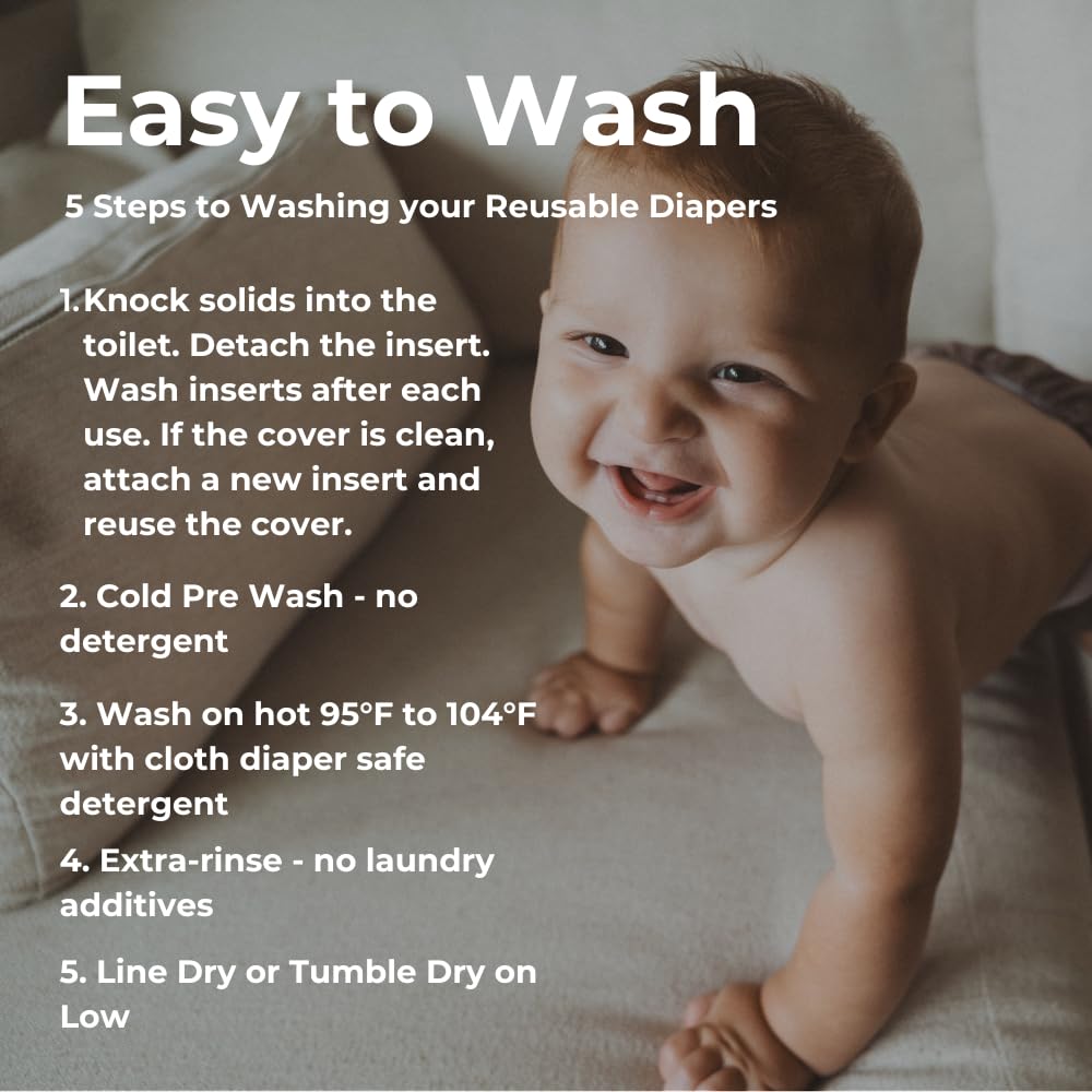 Nora's Nursery wet bag included for on-the-go storage of clean and dirty diapers