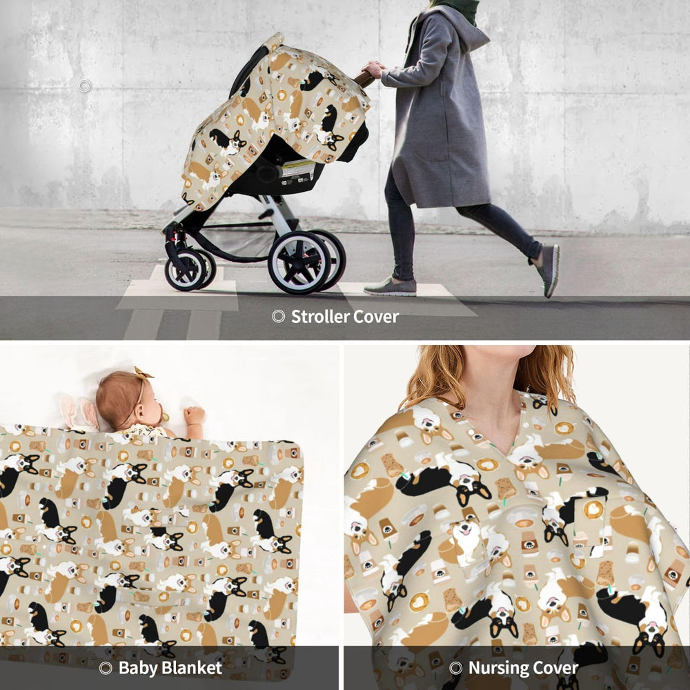 Norchzi Corgi nursing cover use during shopping trips and meals