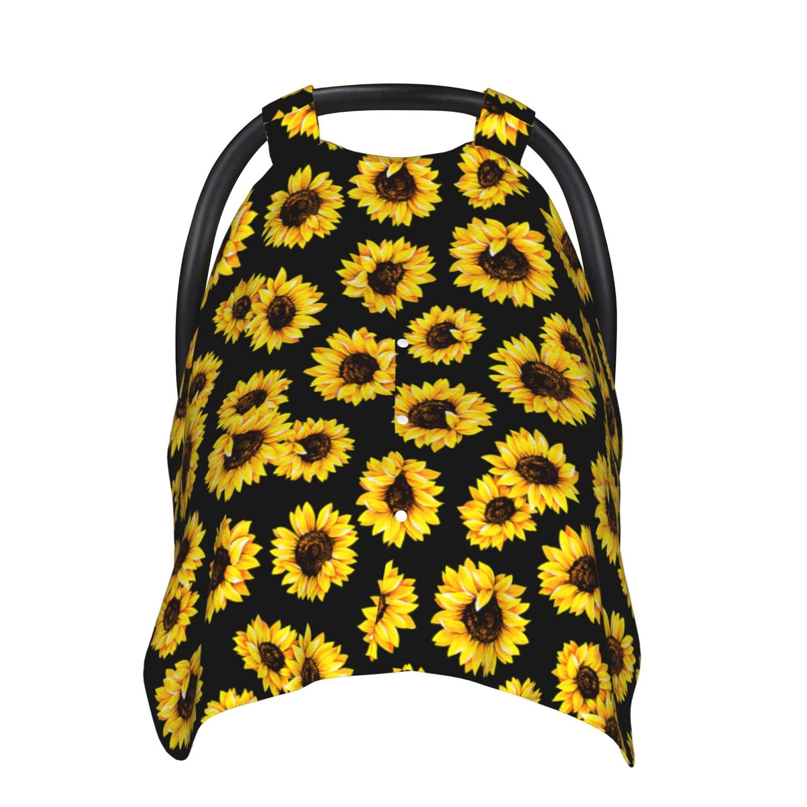 Norchzi sunflower canopy back plush detail highlights soft, baby-friendly fabric.