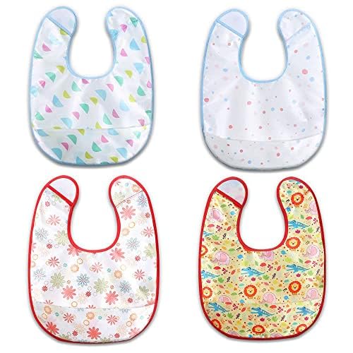 norinori baby bib waterproof front view shows lightweight spill-ready design