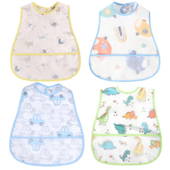Norinori baby bib waterproof front view for chest coverage during meals
