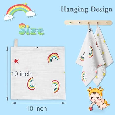 norinori Baby Msulin washcloths in-use during bath time for gentle lather